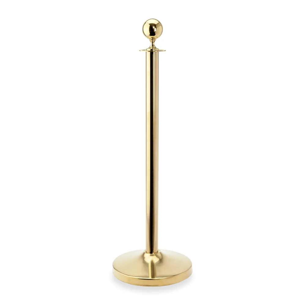 Abgrenzungspfosten Kugel Set CLASSIC, goldfarben, Set á 2 Stück, Edelstahl