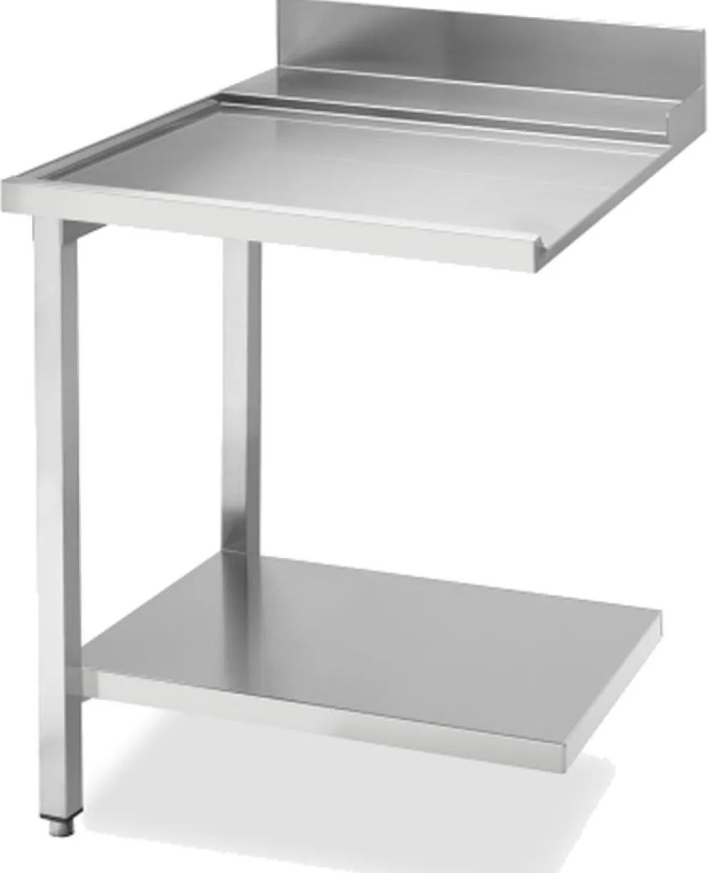 Ablauftisch Breite 70cm mit Grundboden, Anbau links