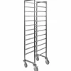 Abräumwagen Edelstahl 1/1 GN, 16 Einschübe, 385x530x1800 mm