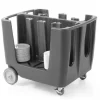 AmerBox Tellerwagen für 6 Tellerstapel aus Polyethylen, mit Feststellrollen