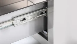 Arbeitsschrank mit Schiebetüren und Schubladenblock B 180cm x T 60cm