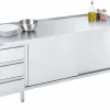Arbeitsschrank mit Schiebetüren und Schubladen Links, 1600x600x850/900mm