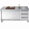 Arbeitstisch 700 mm mit Schiebetüren, Schubladen, Breite 2000mm