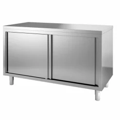 Arbeitstisch 600 mm mit Schiebetüren, Breite 1200 mm