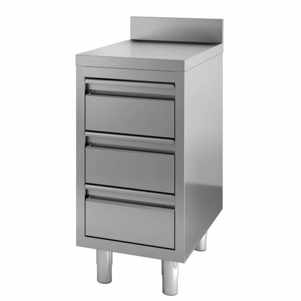 Arbeitstisch 700 mm mit Schubladen & Aufkantung Breite 400 mm