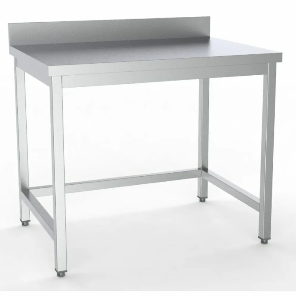 Arbeitstisch 1000 mm, offener Unterbau, mit Aufkantung, 600 mm tief