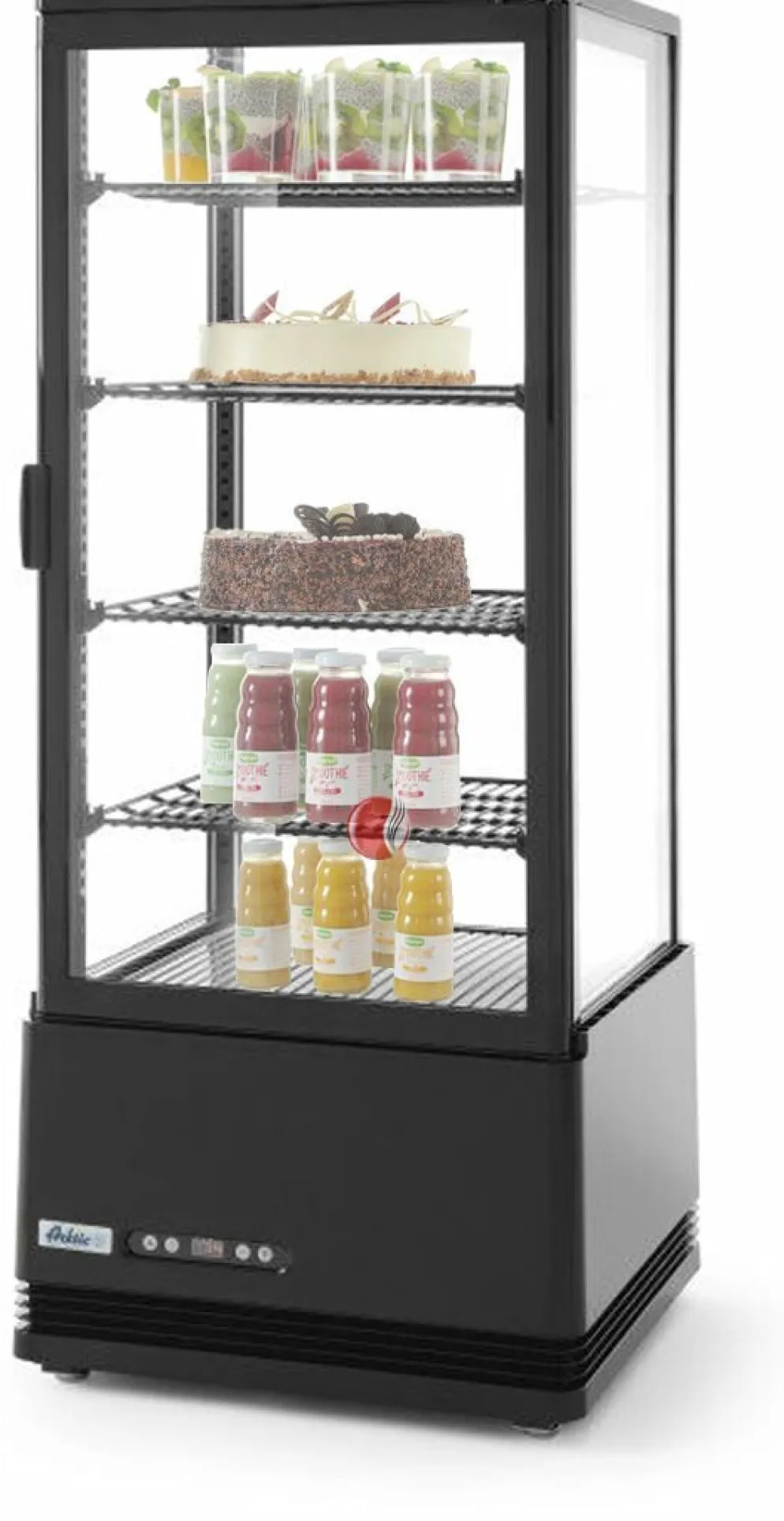 ARKTIC Aufsatz Kühlvitrine 98 Liter 452x406x(H)1116mm - schwarz