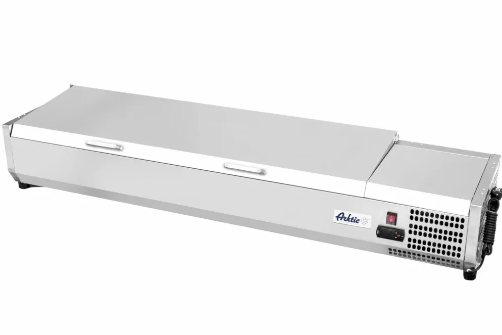 ARKTIC Aufsatz-Kühlvitrine 8x GN 1/3, 1805x395x290mm