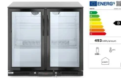Arktic Barkühlschrank doppelte Glastür Rückseite 900 mm