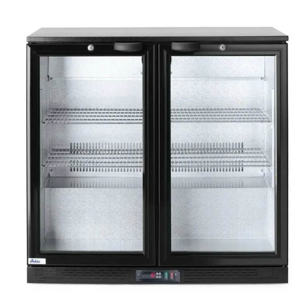 Arktic Barkühlschrank doppelte Glastür Rückseite 900 mm