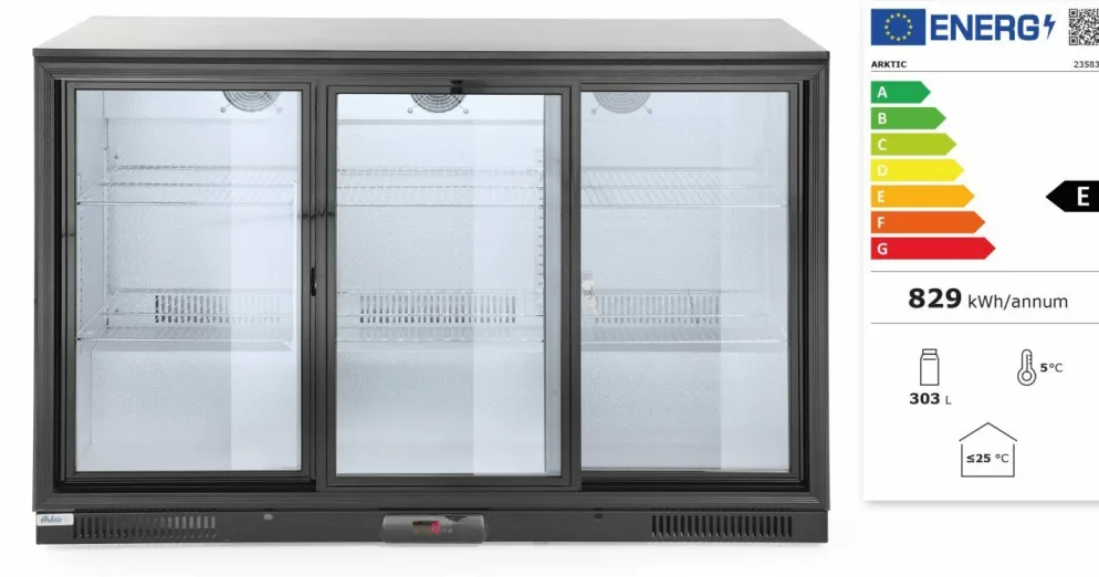ARKTIC Bar Kühlschrank mit 3 Schiebetüren 303L