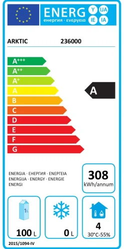Arktic Budget Line Kühlschrank, 100 Liter, weiß
