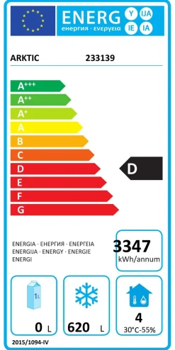 Arktic Edelstahl Gefrierschrank Profi Line, 620 Liter, 2 Türen