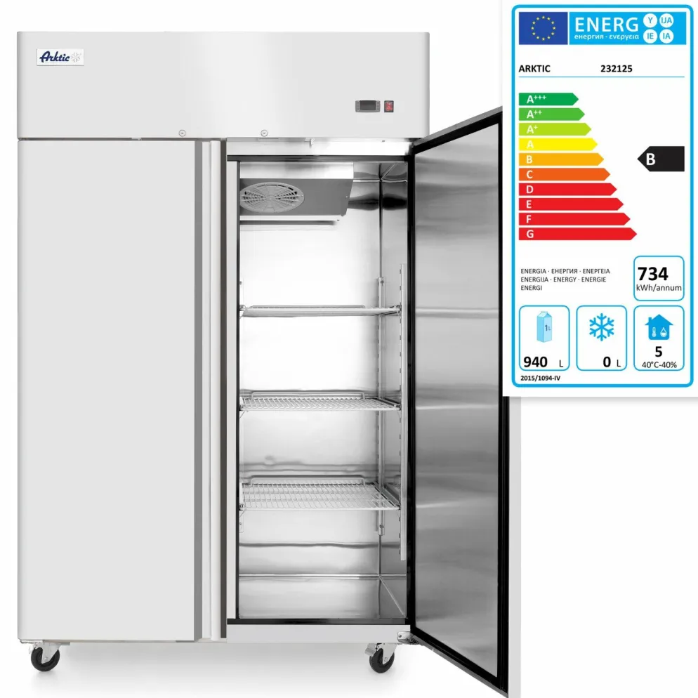 ARKTIC Edelstahl Kühlschrank zweitürig 1240L Profi Line