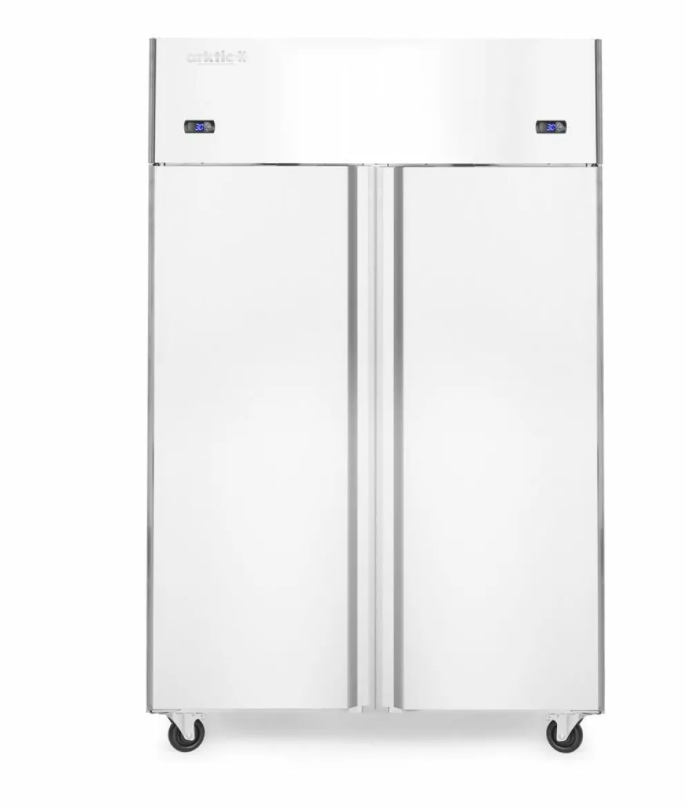 Arktic Edelstahl Kühl- und Gefrierschrank Profi Line 420 + 420 Liter