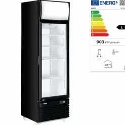ARKTIC Glastür Kühlschrank mit Leuchtkasten 313L