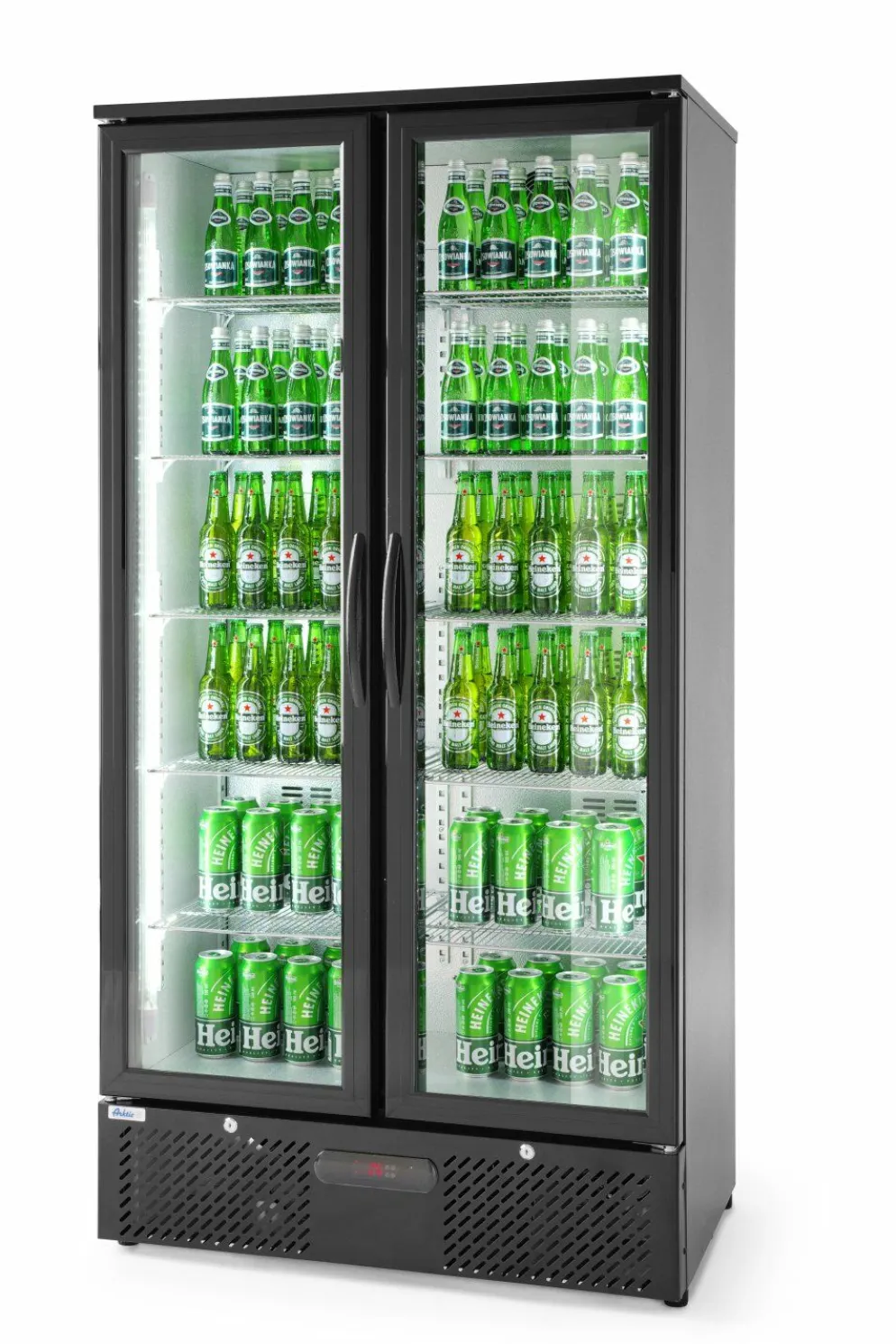 ARKTIC Glastürkühlschrank 2-türig 900mm Breit