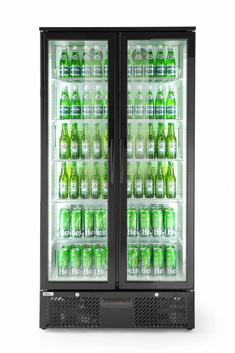 ARKTIC Glastürkühlschrank 2-türig 900mm Breit