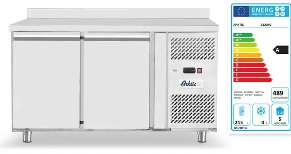 Arktic Kühltisch zweitürig Profi Line 280 L Edelstahl 1360mm