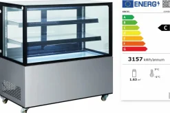 ARKTIC Kühlvitrine mit 2 Regalen 410L, 1215mm