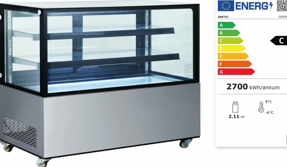 ARKTIC Kühlvitrine mit 2 Regalen 510L, 1515mm