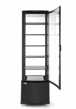 ARKTIC Kühlvitrine schwarz 270L Anti-Beschlag, Höhe 1913mm