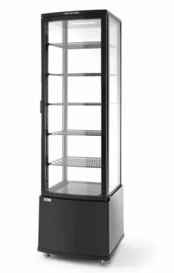 ARKTIC Kühlvitrine schwarz 270L Anti-Beschlag, Höhe 1913mm
