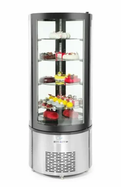 ARKTIC Kuchenvitrine rund rund 360L, 4 verstellbare Glasböden