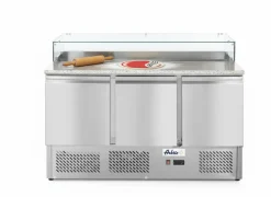 ARKTIC Pizzatisch 3-türig 380 L für 8x 1/6GN, Breite 1365mm