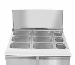 ARKTIC Saladette Kühltisch 2-türig 300L, Breite 900mm