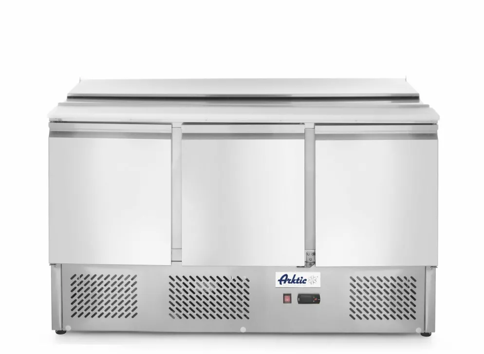 ARKTIC Saladette Kühltisch 3-türig 380L, Breite 1365mm