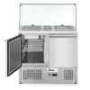 ARKTIC Saladette Kühltisch 2-türig Glasvitrine 300L, Breite 900mm