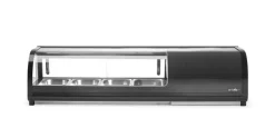 Arktic Sushi-Kühlvitrine für 5x GN 1/2 Edelstahl 1800 mm, Tischgerät