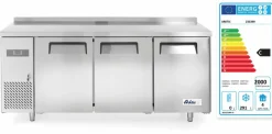 ARKTIC Tiefkühltisch 3-türig Kitchen Line 390L, Breite 1800mm