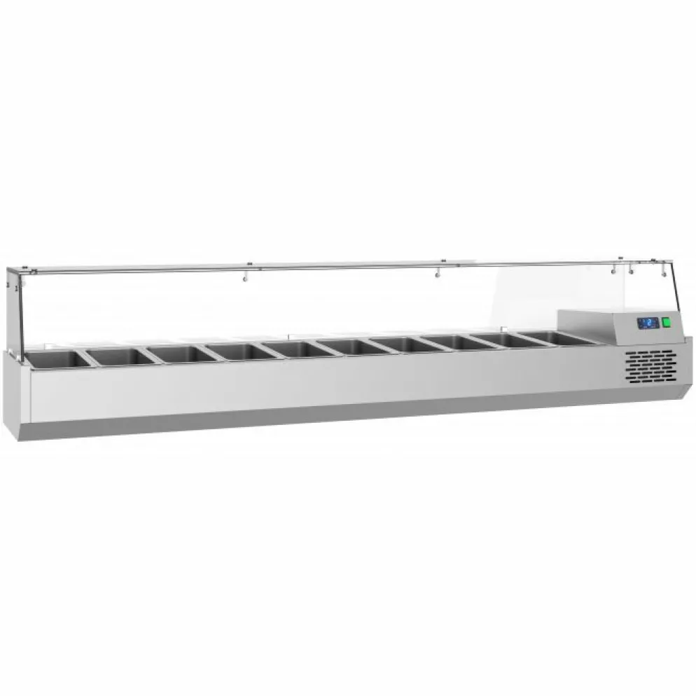 Aufsatzvitrine Pro Line 10×1/3 GN, Edelstahl
