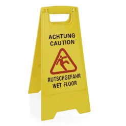 Aufsteller Achtung Rutschgefahr, 42 x 30 x 60 cm, Kunststoff gelb