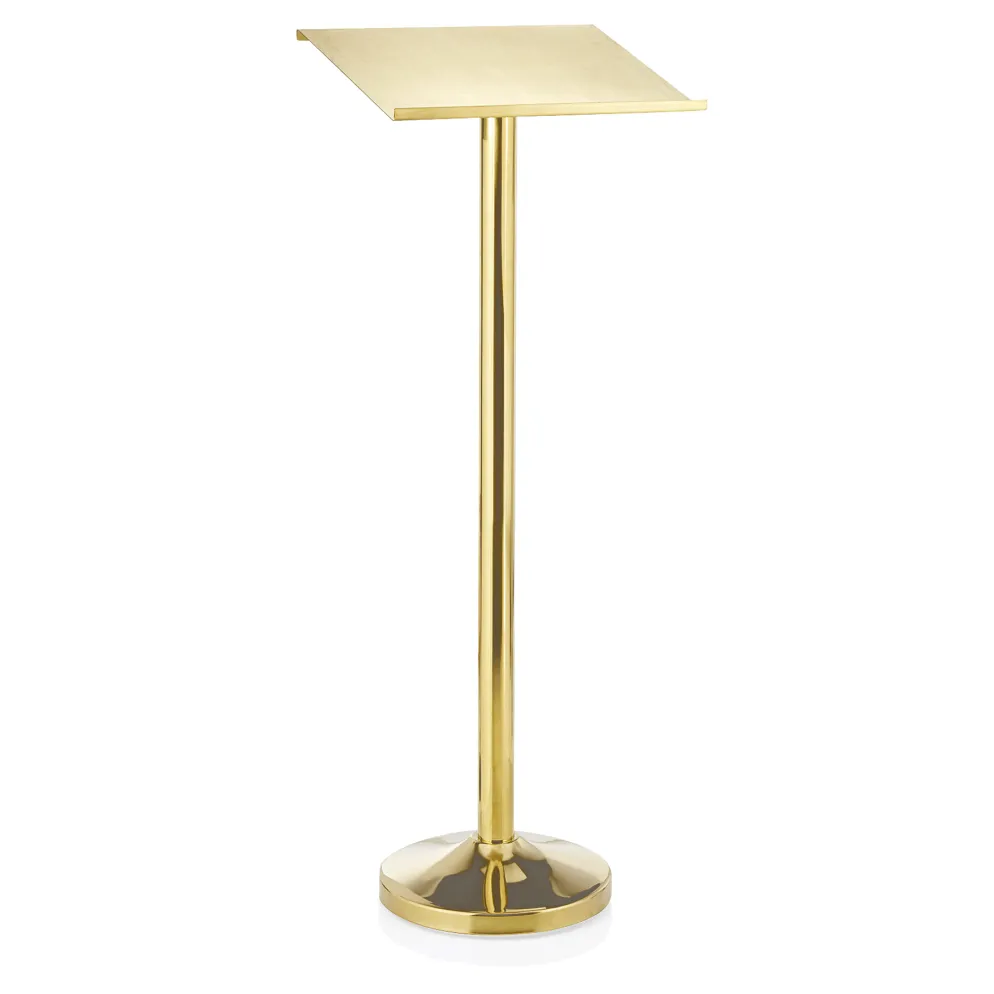 Auslagepult Infopult 44x34,5x118cm, Goldfarbe
