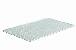 Backblech Alu 400x600mm, 4 Seiten 45 ° 10 mm hoch, gelocht 3mm
