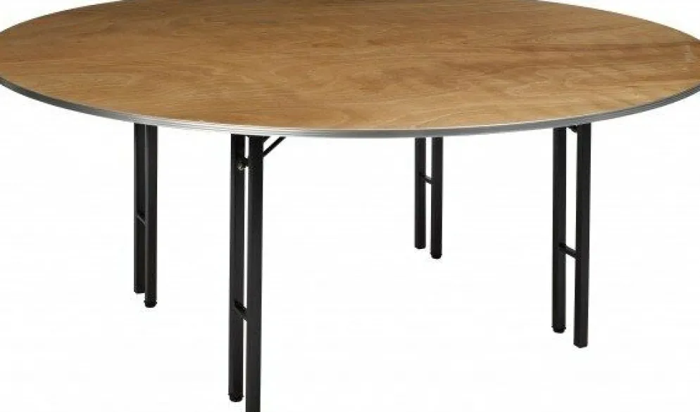 Banketttisch Eco rund Ø 152 cm – klappbar, Multiplexplatte