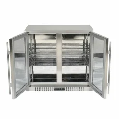 Bar Display Cooler Edelstahl 2 Flügeltüren, 198 Liter, 900 mm