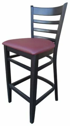 Barhocker David 200H Sitz bordeaux, Beizton Wenge