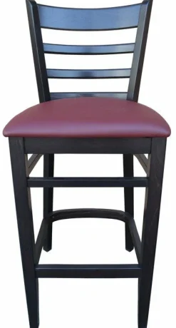 Barhocker David 200H Sitz bordeaux, Beizton Wenge