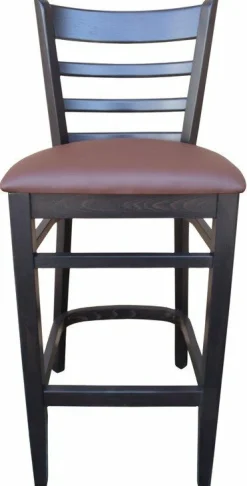Barhocker David 200H Sitz braun; Beizton Wenge