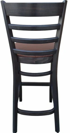 Barhocker David 200H Sitz braun; Beizton Wenge