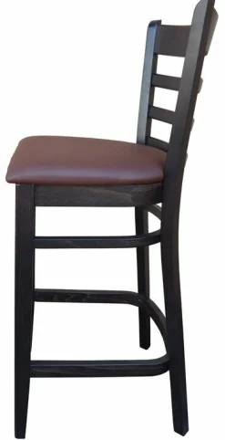 Barhocker David 200H Sitz braun; Beizton Wenge