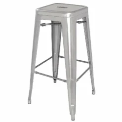 Barhocker HOLLI-ST-S Bistro aus Stahl, silber