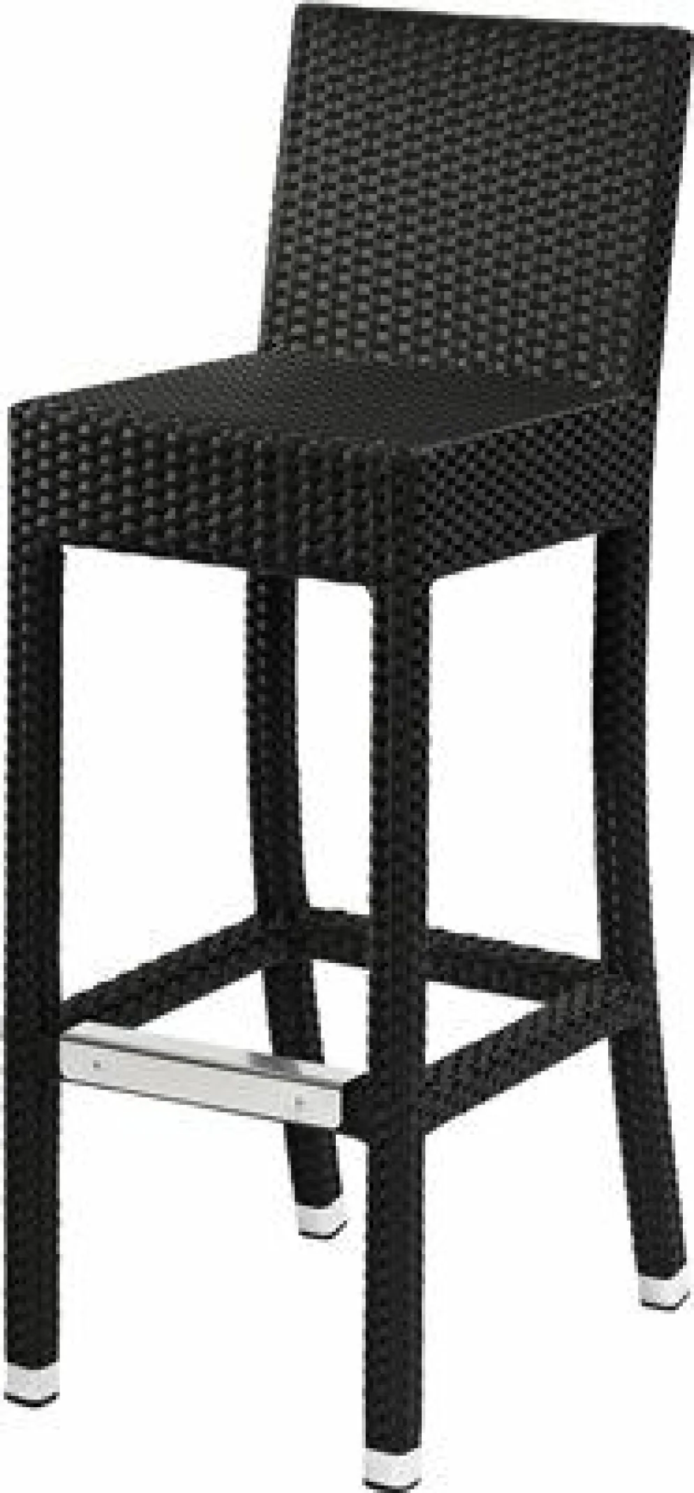 Barhocker Outdoor DANTE 100BR mit Rückenlehne, schwarz