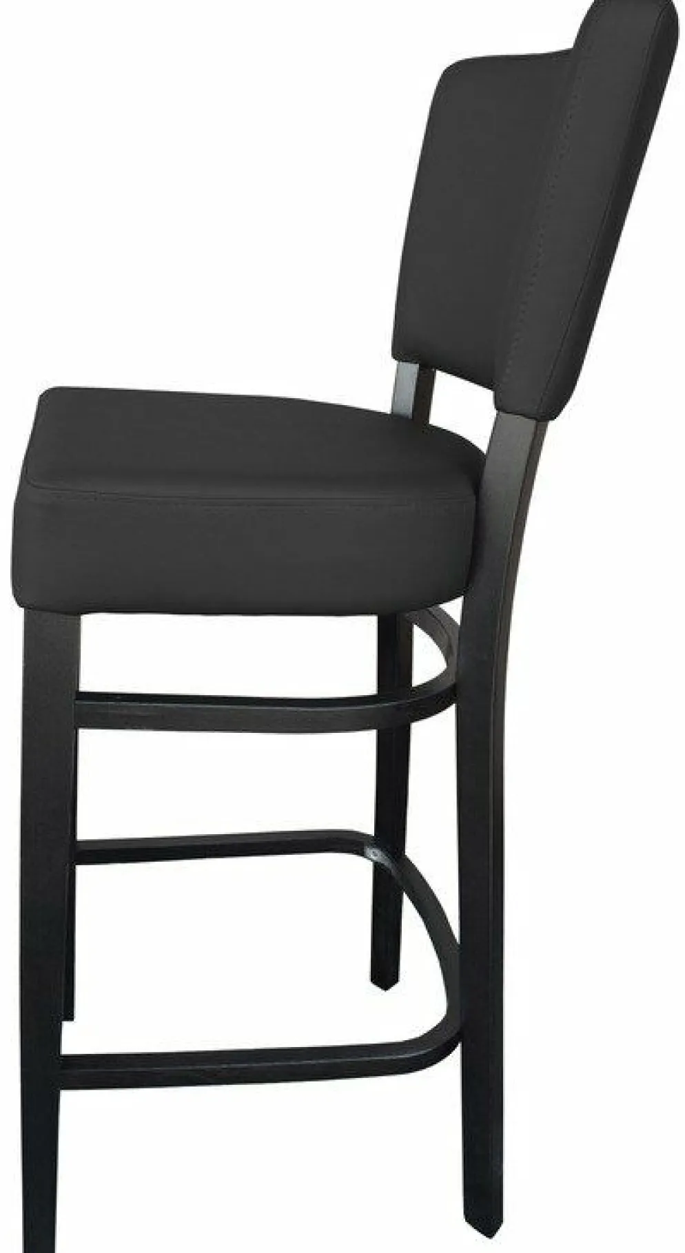 Barhocker Randy-H Sitz in schwarz, Beizton Wenge