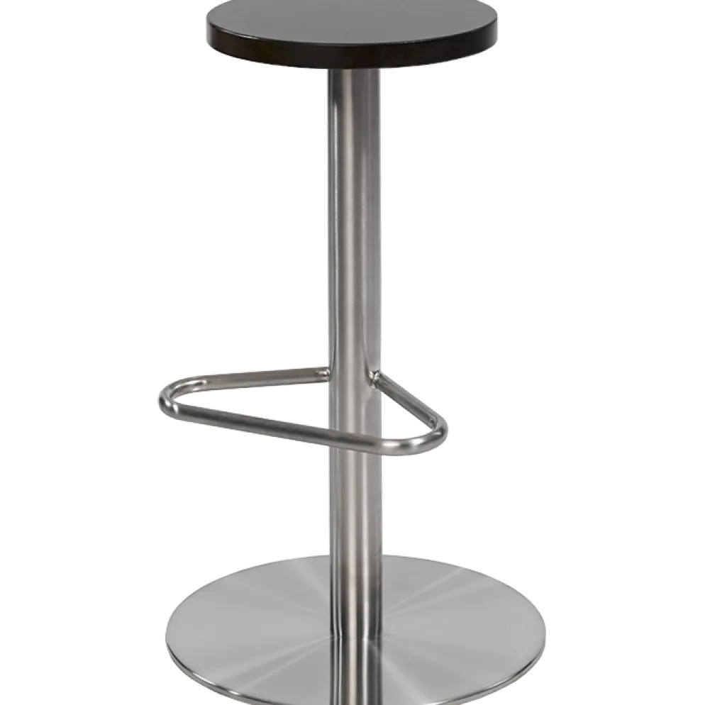 Barhocker Stima 1 mit Fußraste und Massivholzsitz
