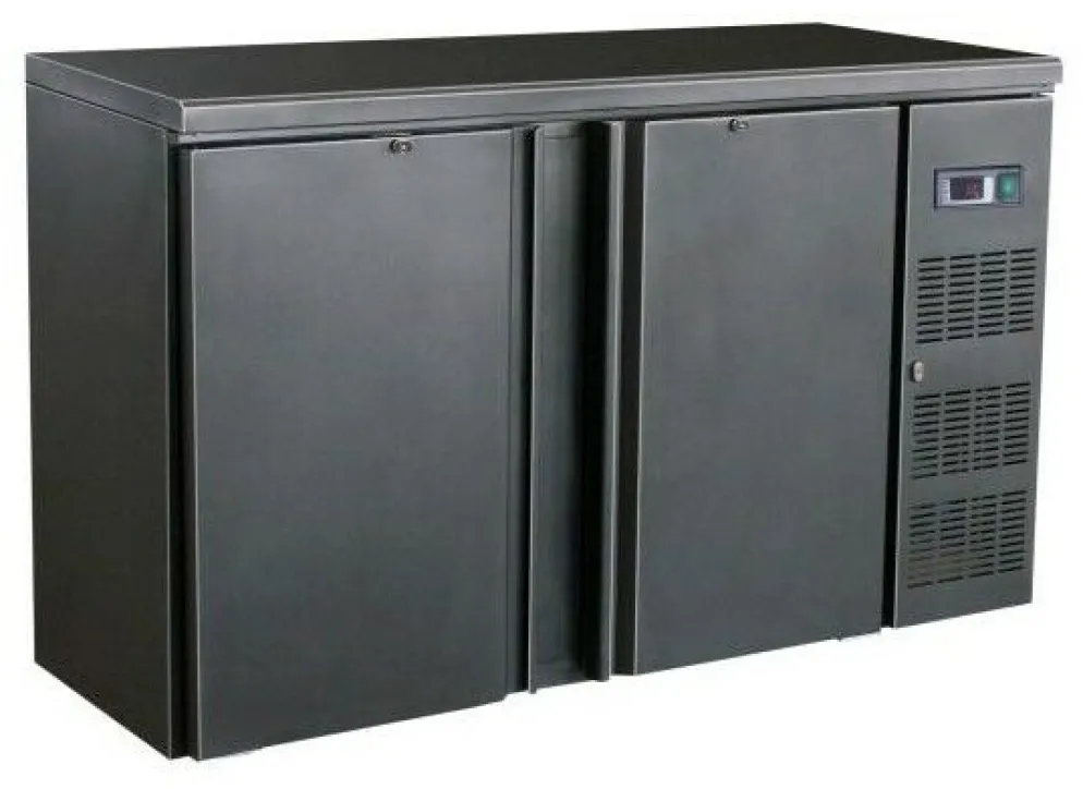 Barkühler schwarz 2 Türen 1462 mm, 350 Liter